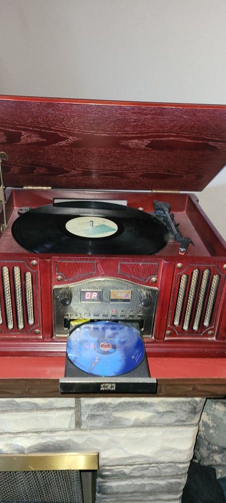 Record Player With Records