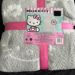 Hello Kitty Daisy Reversible Twin Blanket $60
