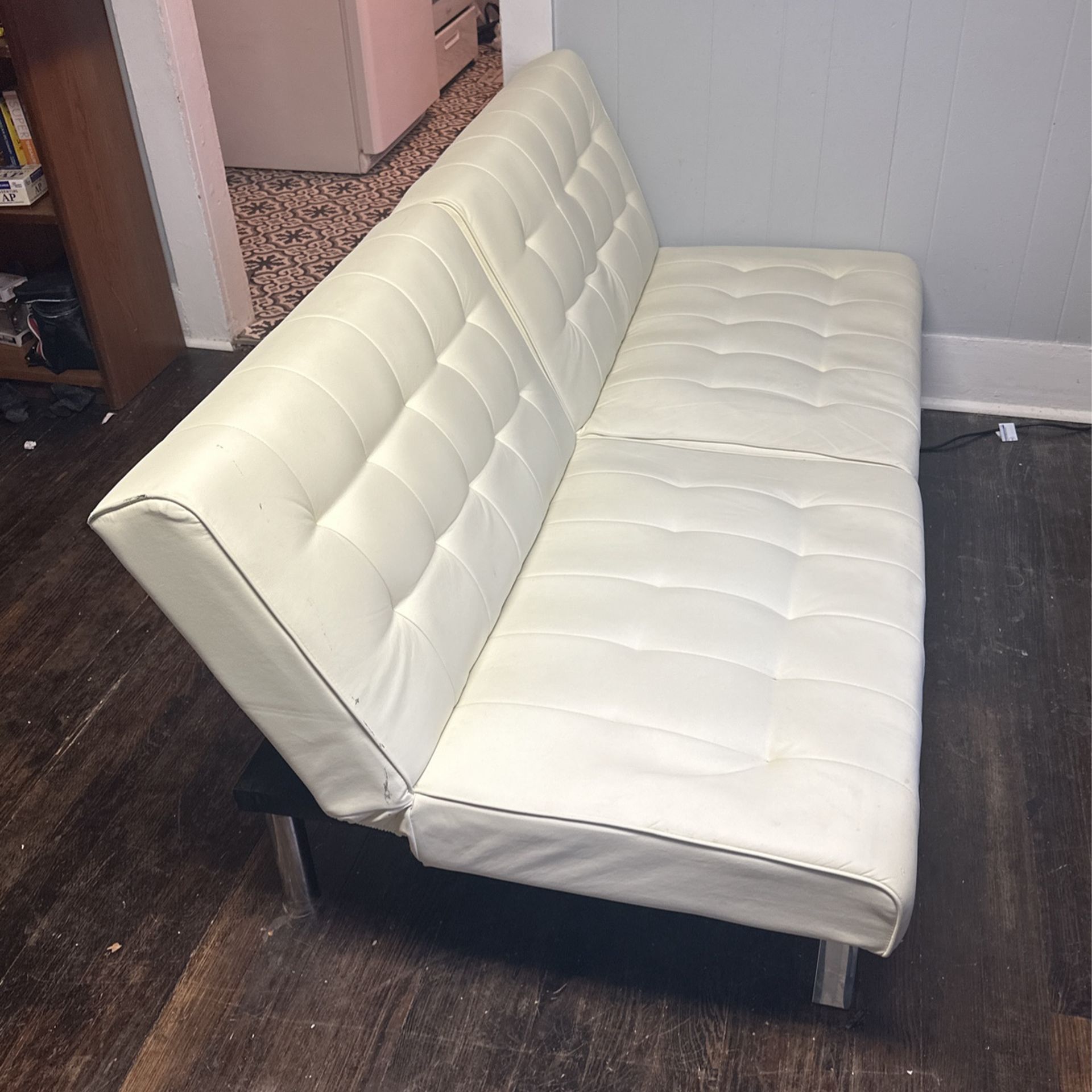 White Leathers Futon