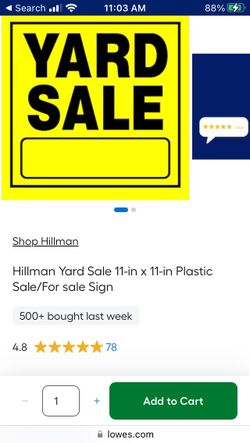 Yard sale this week