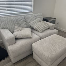 Couch, Ottoman, Oversized chair 
