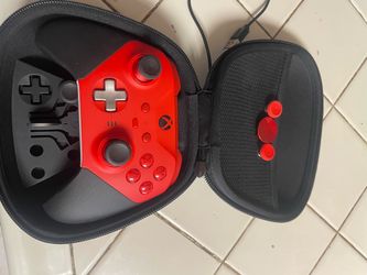 Xbox Elite Controller Red with Case and Accessories