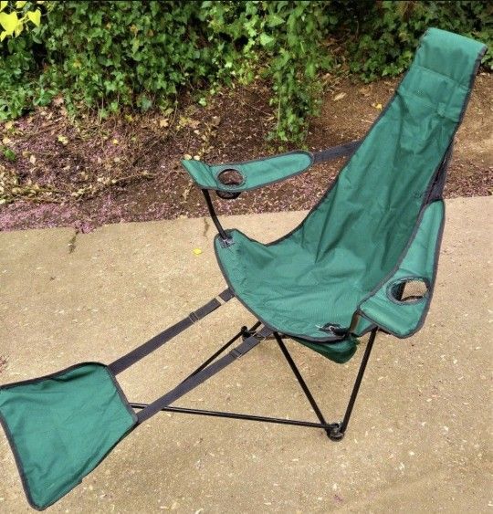 Folding Camping Chair With Footrest
