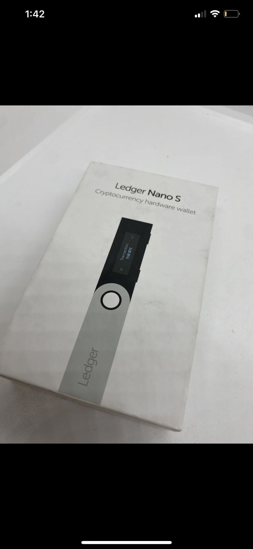 Ledger Nano S Black Digital Bitcoin Ethereum Cryptocurrency Hardware Wallet
