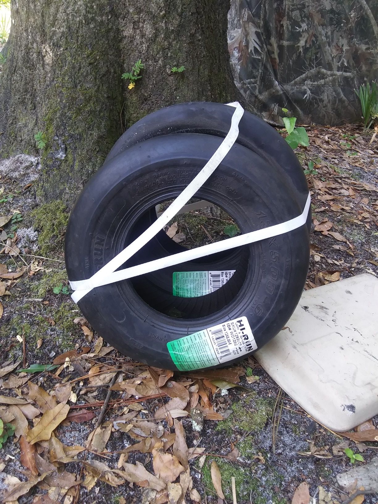 two trailer tires from tractor supply size 13