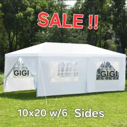 10x20 wedding party tent outdoor canopy teng with side walls white FOR S@LE