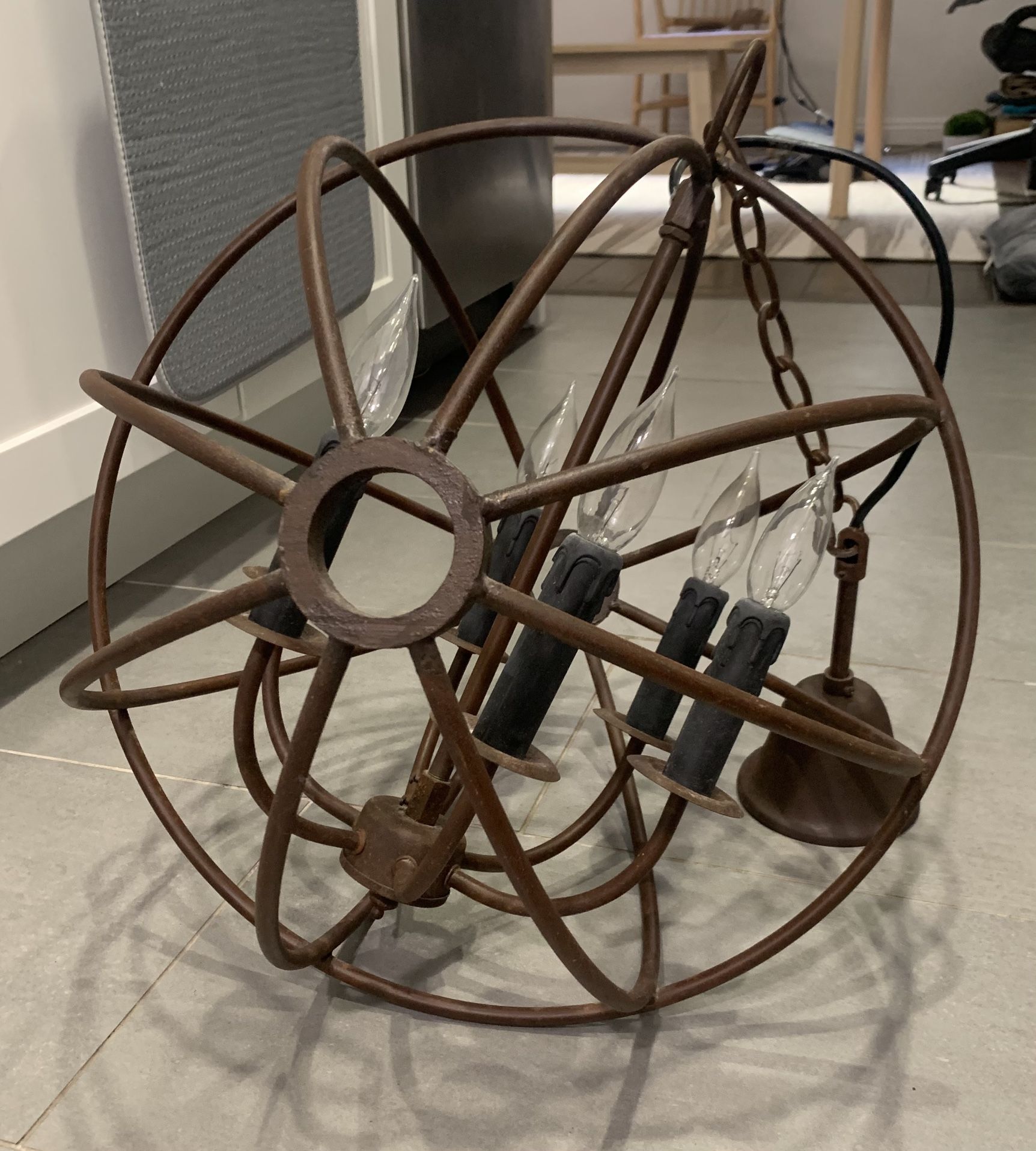 Authentic Restoration Hardware RH Foucault’s Orb Chandelier 18”