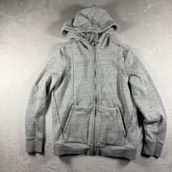 FIGS Hoodie Women’s Size Small Heather Gray Full Zip Fleece Sweater #2853