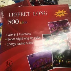 110 Feet Long With 500 Led Multi Color Christmas Lights