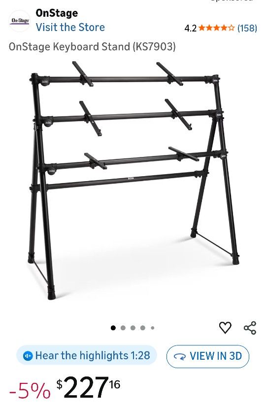 On Stage Keyboard Stand