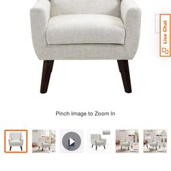 Beige Linan Arm Chair Brand New 