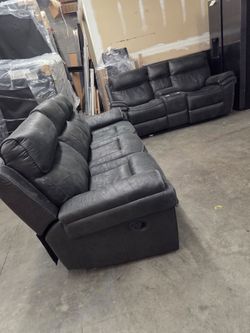 Recliner sofa and love seat