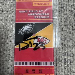 Drue Tranquill Signed Auto Acrylic Commemorative Week 2 Ticket Chiefs Metabilia
