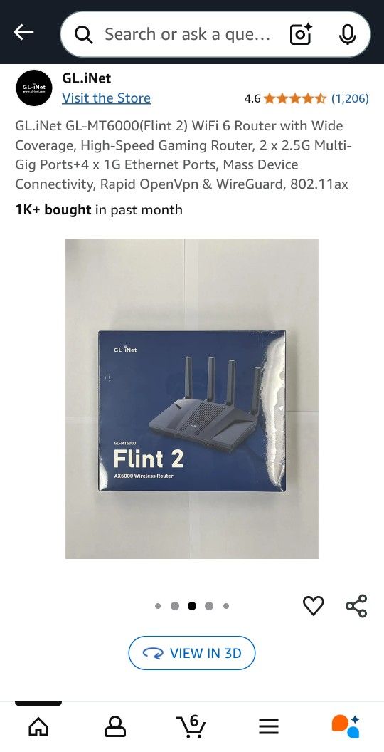 Flint2 WiFi 6 Router/MT6000