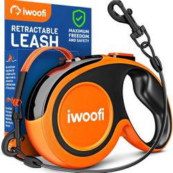 Retractable Dog Leash 18.2 Ft – Chew Proof Cable Included – 360° Tangle-Free Design – Heavy Duty Reflective Leash – Soft Anti-Slip Grip Outdoor Daily 