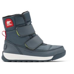 SOREL WHITNEY II STRAP WATERPROOF BOOTS LITTLE KIDS' size 10 color UNIFORM BLUE/CHERRYBOMB