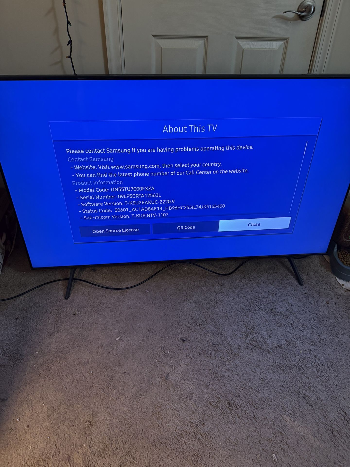 55” 4K Samsung Smart TV