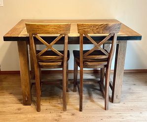Solid Mango Wood Table & 2 Chairs