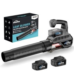 Leaf Blower Cordless with Battery and Charger: 2 Batteries 20V 4.0Ah Brushless Motor, Handheld Electric Leaf Blowers, Battery Powered Blowers for Lawn