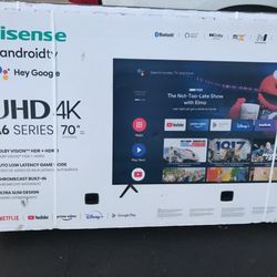70” inch Hisense Smart Android UHDTV 4K 