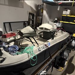 Pond Prowler 10 Fishing Boat With Karavan Utility Trailer 