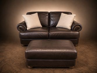Leather sofa and couch set