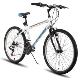 Hiland 24 inch Mountain Bike for Girls and Boys Age 7+,white