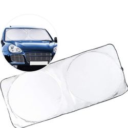 Windshield Sun Shade Nylon– Blocks UV Rays Sun Visor Protector Jumbo Magic Premium Quality Super Reflective Car Sunshade- Easy to Use, Keeps Vehicle C
