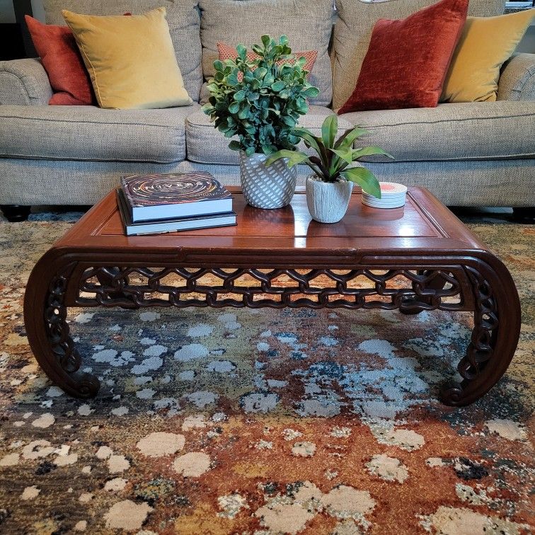 Vintage MCM George Zee & Co Low Rosewood Coffee Table