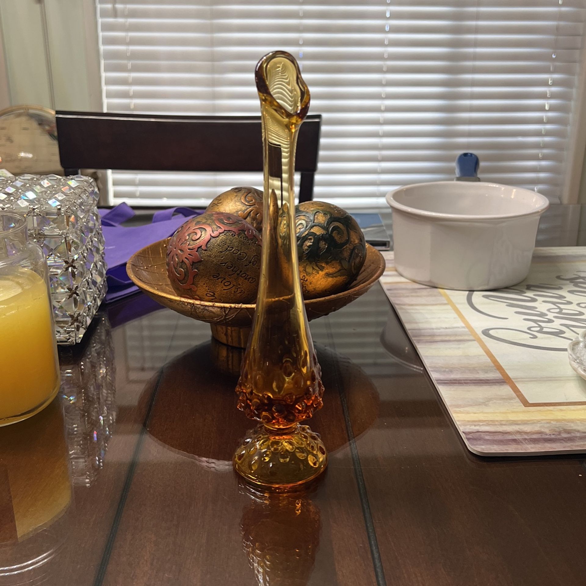 FENTON AMBER VASE 1950’s
