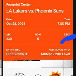 LA Lakers Vs PHX Suns 10/28 7pm