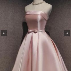  Size Small: Pink Satin Homecoming Dress