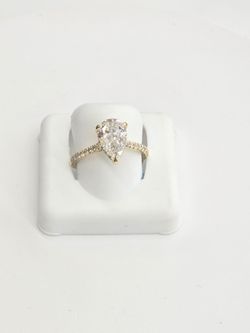 14k Real Gold Lab Grown Diamond Ring For Women 2ct Central Diamond