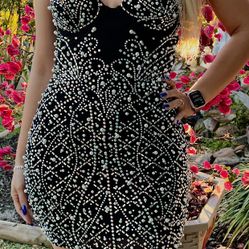 Beaded/ Bedazzled Mini Bodycon Dress