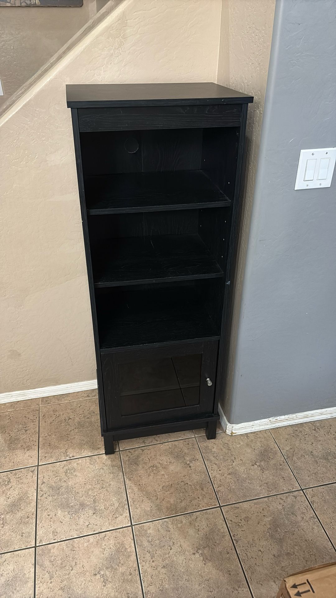 Black Wood Bookshelf 