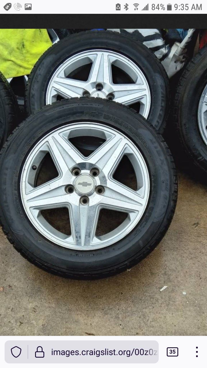 Oem 17" 5x115 Bolt Pattern Wheels And New Tires