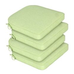 ES307 $50  Aoodor 4PCS Outdoor Dining Chair Cushions U-Shape Chair Cushion Seat Pad w/Ties  Crafted with premium 100% solution-dyed polyester, these c