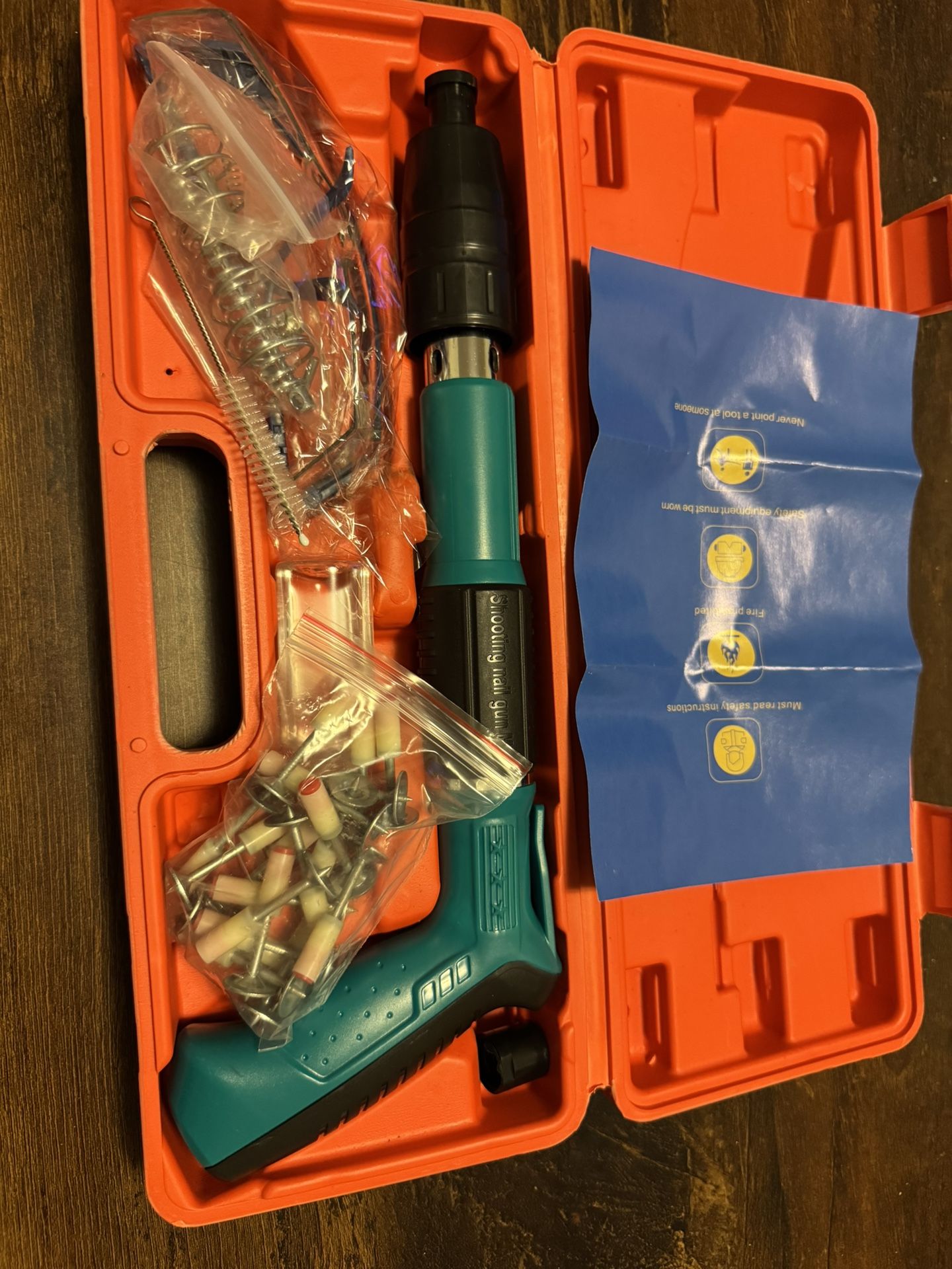 Brand-New Powder-Actuated Nail Gun — Complete Set
