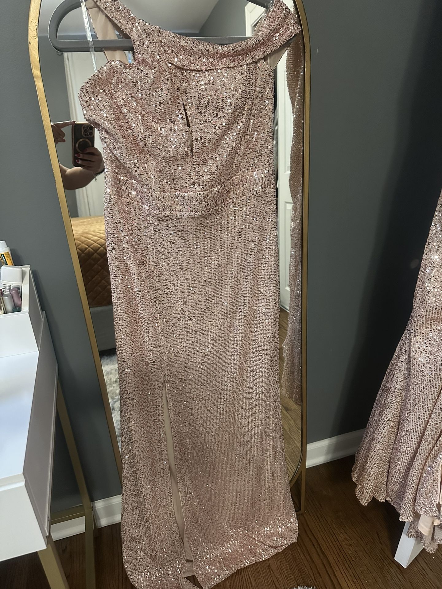 Formal Sequins Rose Gold Dresss