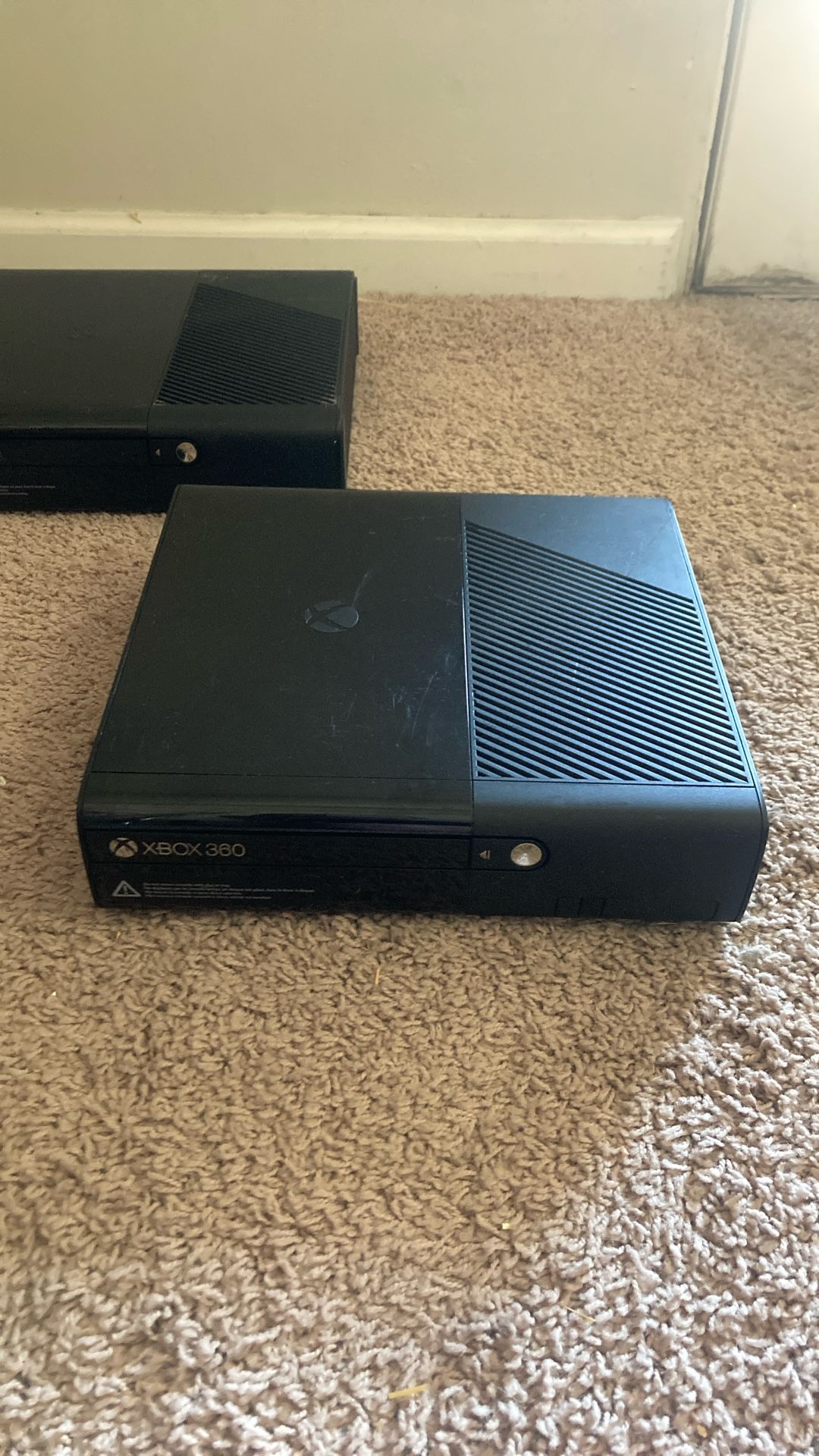 Two Black Xbox 360 