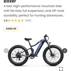 BRAND NEW **PUCKIPUPPY** BOXER - NEW BLUE E-BIKE
