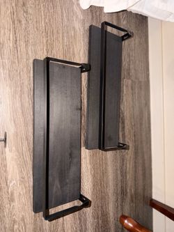 Black floating shelves