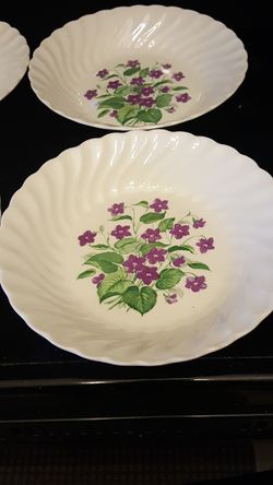 Set of 4 Vintage Royal Violet China Bowls