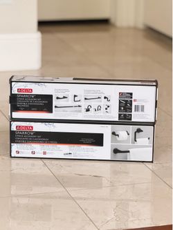 Delta 3 -Piece Sparrow Matte Black Decorative Bathroom Hardware Set *New*