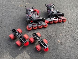 Kids Roller Skates with Interchangeable Quad Frames - 12 to 2