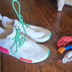 Adidas NMD R1 white trainers