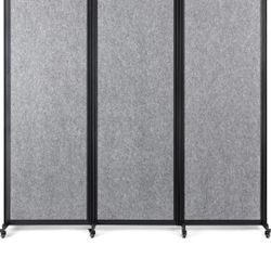 Strongbird Room Partition,Office Divider,Portable Commercial Screen Dividers,Privacy Partition Separator,Classroom School Dividers,6'4"L* 6'7"H,3 Pane