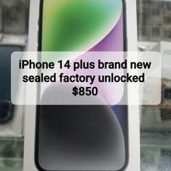 iPhone 14 Plus Brand new Sealed Factory Unlocked 
