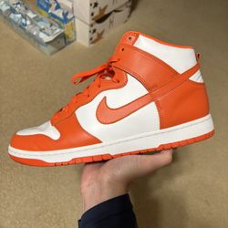 Size 13 - Nike Dunk High Syracuse White Orange