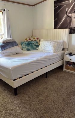 Queen platform bed frame
